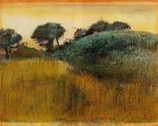 埃德加德加 - Wheatfield and Green Hill